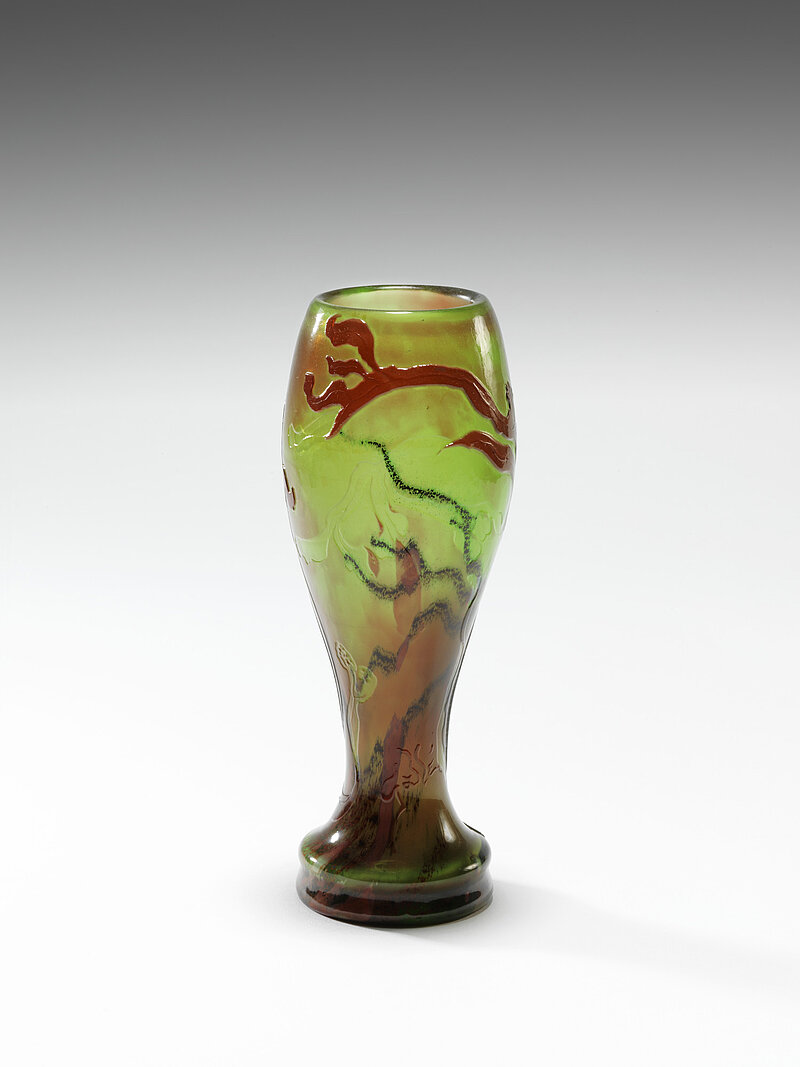 Émile Gallé, Vase mit Orchideen-Dekor, 1898–1900