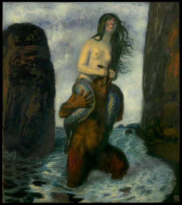 Franz von Stuck, Faun und Nixe, 1902