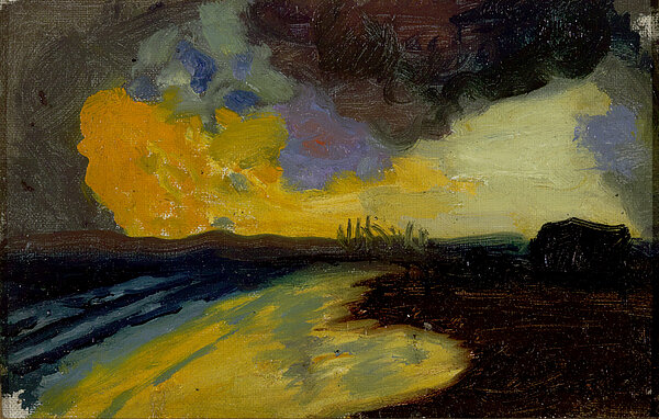 Franz von Stuck, Studie zu "Sonnenuntergang am Meer", 1910