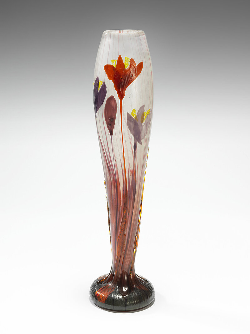 Émile Gallé, Vase mit Herbstzeitlosen-Dekor  ("Les Veilleuses“), 1898