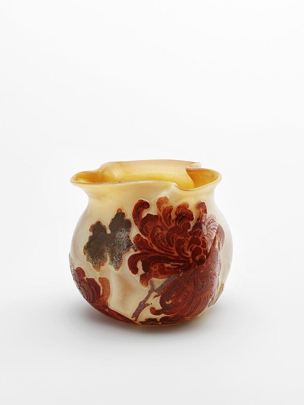 Legras Glasmanufaktur, Vase mit Chrysanthemen-Dekor, ohne Datierung