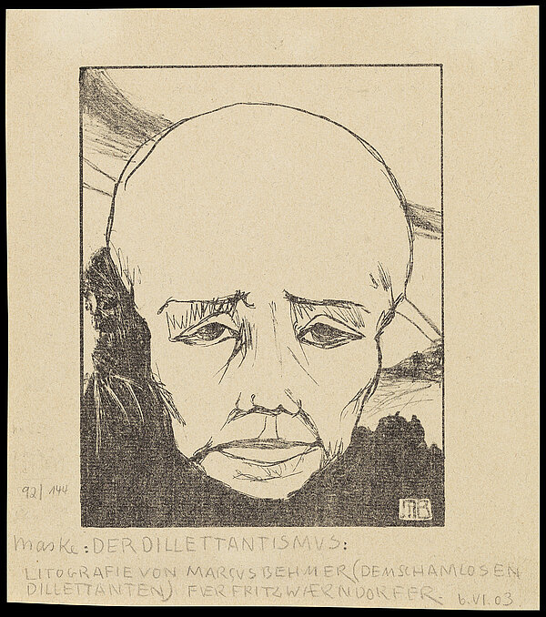Marcus Behmer, Maske: Der Dillettantismus, 1903