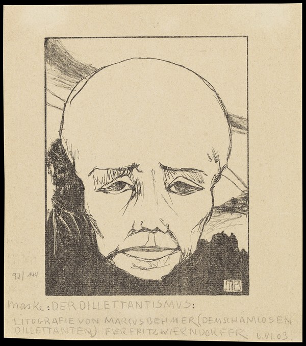 Marcus Behmer, Maske: Der Dillettantismus, 1903