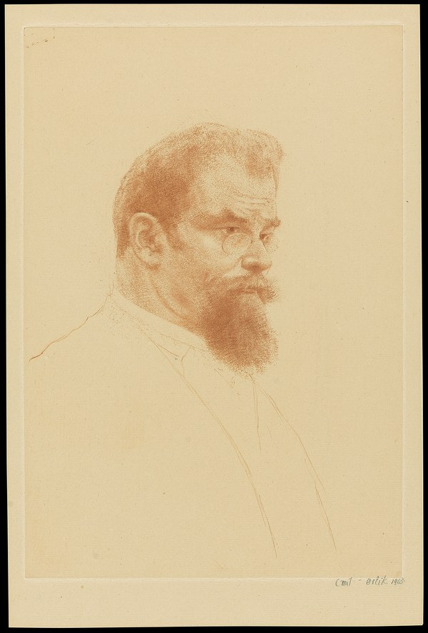 Emil Orlik, Brustbild Max Klinger nach rechts, 1902