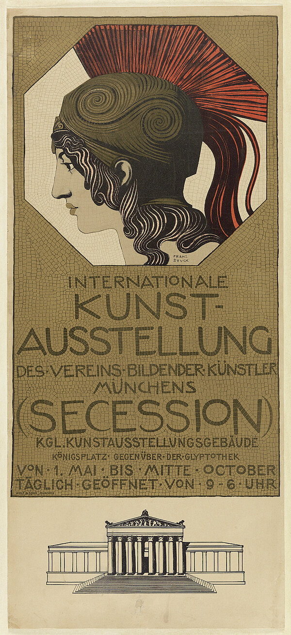 Franz von Stuck, Plakat der Kunstausstellung der Münchner Secession, 1898/1900