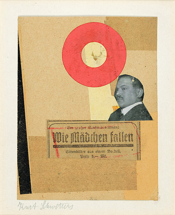 Kurt Schwitters, Wie Mädchen fallen (Porträt Franz von Stuck), 1924 - 1926
