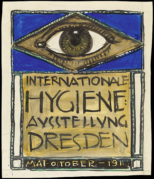 Franz von Stuck, Entwurf für das Plakat "Internationale Hygieneausstellung Dresden" 1911, um 1911